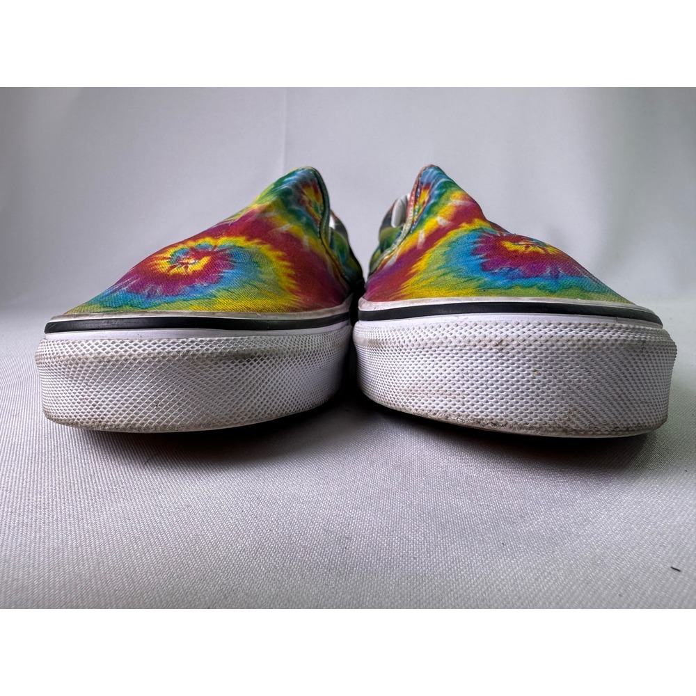 Vans Asher Tie Dye Slip On Shoes Multi Color Spiral Canvas Sneakers Womens 7.5‎ - Picture 6 of 14